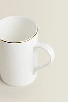 RIMMED BONE CHINA MUG