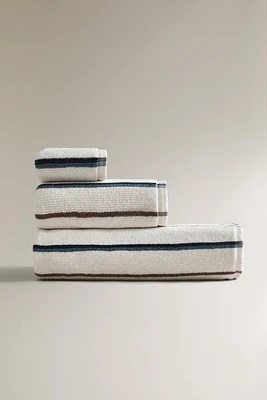SERVIETTE DE BAIN RAYURES COLORÉES