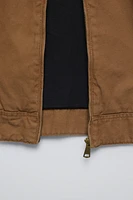 WASHED CORDUROY COLLAR JACKET