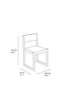 CHAISE STRUCTURE BOIS ET CUIR