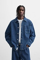 RELAXED FIT DENIM OVERSHIRT