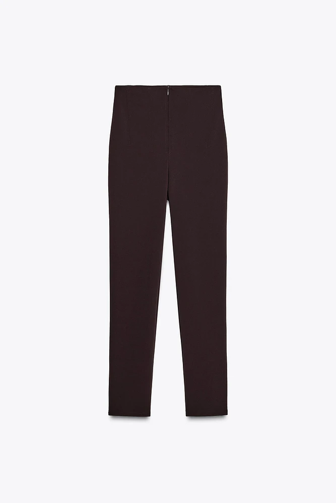 CREPE ZIPPER LEGGINGS