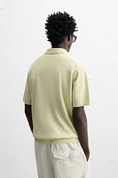 POLO EN MAILLE DE COTON DÉLAVÉ