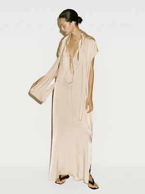 Long flowing dress with scarf detail - Limited Edition