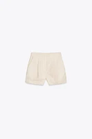 FAUX SUEDE EYELET SHORTS