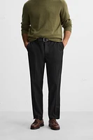 TWILL STRUCTURED PANTS