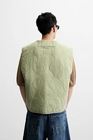 GILET SANS MANCHES MATELASSÉ DÉLAVÉ