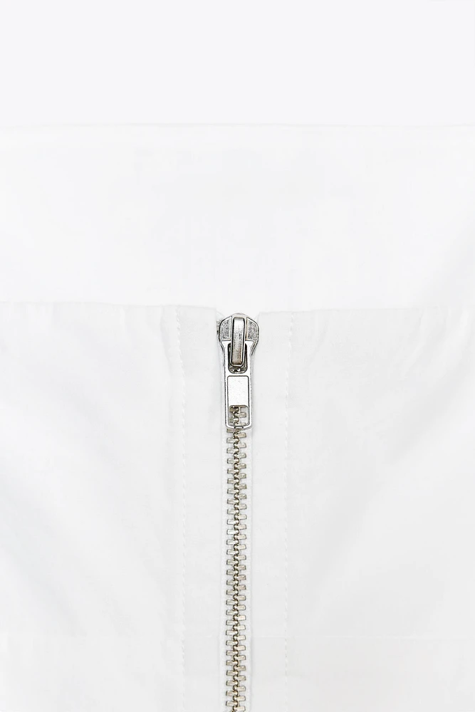 TOP EN POPELINE STYLE CORSET
