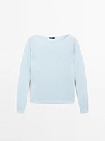 Pull col bateau 100 % lin