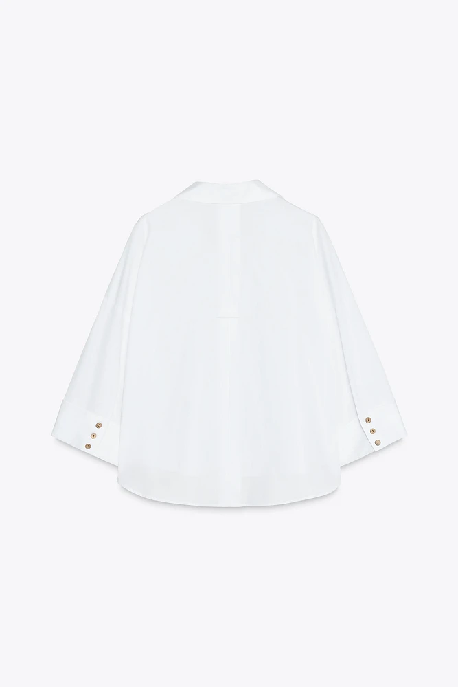 WIDE SLEEVE POPLIN SHIRT