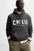 HOODED SWEATSHIRT WITH TEXT