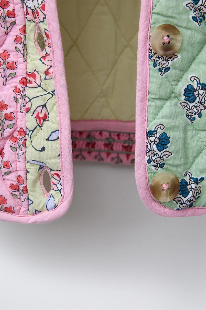 FLORAL PADDED JACKET