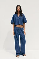 TRF DENIM PAJAMA PANTS