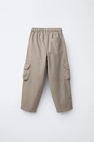 BAGGY CANVAS PANTS WITH POCKETS