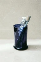 PORTE-BROSSES À DENTS BLEU VERRE RECYCLABLE