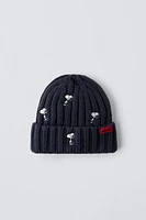 SNOOPY PEANUTS™ EMBROIDERY KNIT HAT