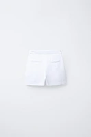 JUPE-SHORT BERMUDA LACET 100 % LIN