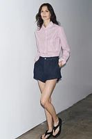STRIPED POPLIN SHIRT ZW COLLECTION