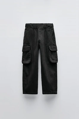 TWILL BARREL PANTS WITH POCKETS