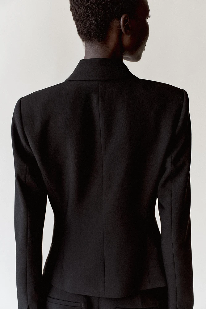 ZIP-UP BLAZER WITH SHOULDER PADS