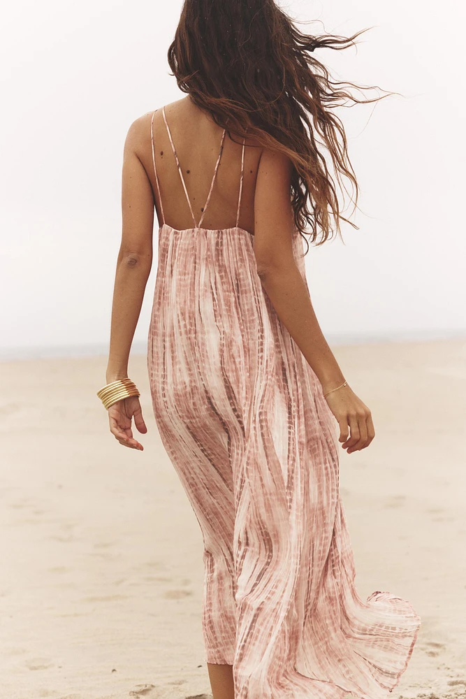 TIE-DYE DRESS WITH GROMMETS