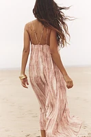 TIE-DYE DRESS WITH GROMMETS