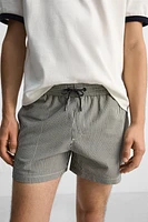 REGULAR SEERSUCKER SWIM TRUNKS