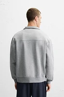 BASIC QUARTER ZIP SWEATSHIRT