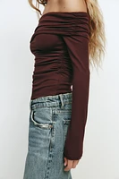 ASYMMETRIC NECKLINE TOP