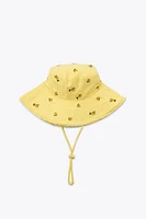 FLORAL EMBROIDERY BUCKET HAT