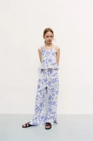 PRINTED LINEN TOP