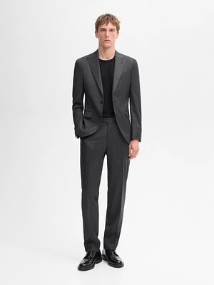 Plain wool suit pants