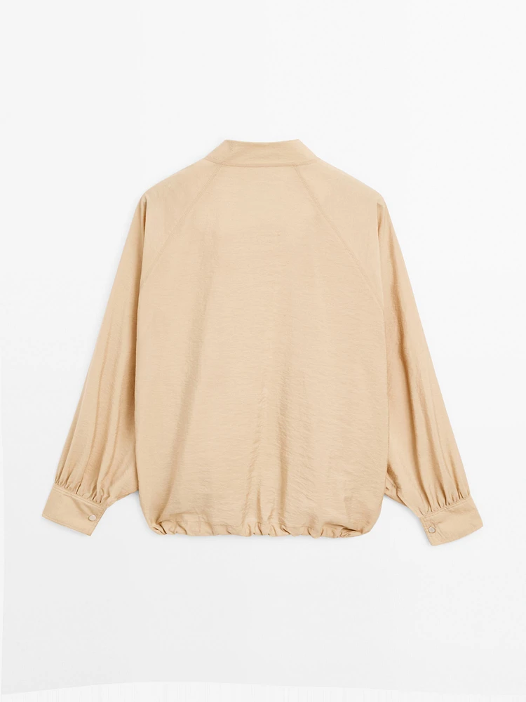 Veste bomber fluide avec cordon