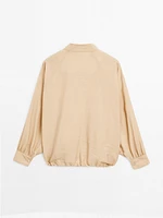 Veste bomber fluide avec cordon