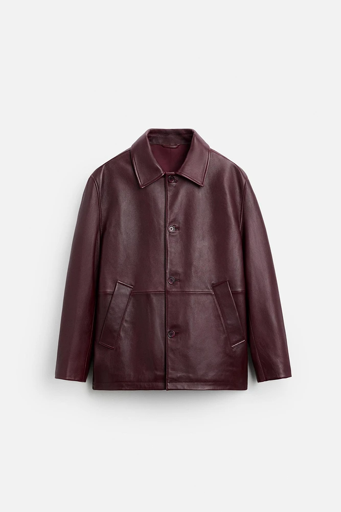 Zara VINTAGE EFFECT LEATHER JACKET | Mall of America®