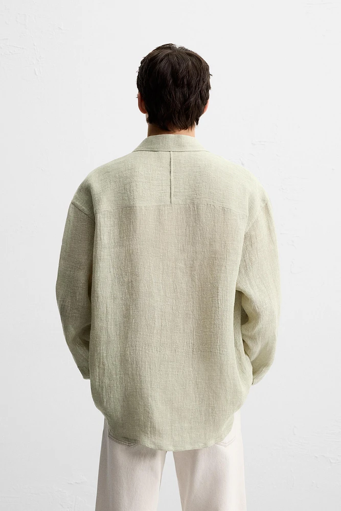 CHEMISE RELAXED FIT MÉLANGE DE LIN