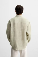 CHEMISE RELAXED FIT MÉLANGE DE LIN