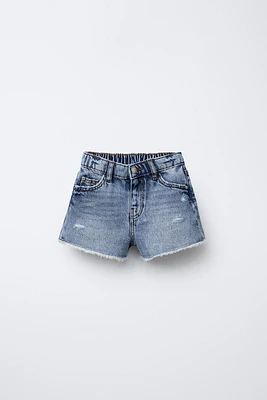 BERMUDA EN JEAN DÉCHIRÉ