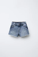 BERMUDA EN JEAN DÉCHIRÉ