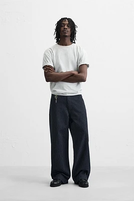 STRIPED RELAXED FIT PANTS