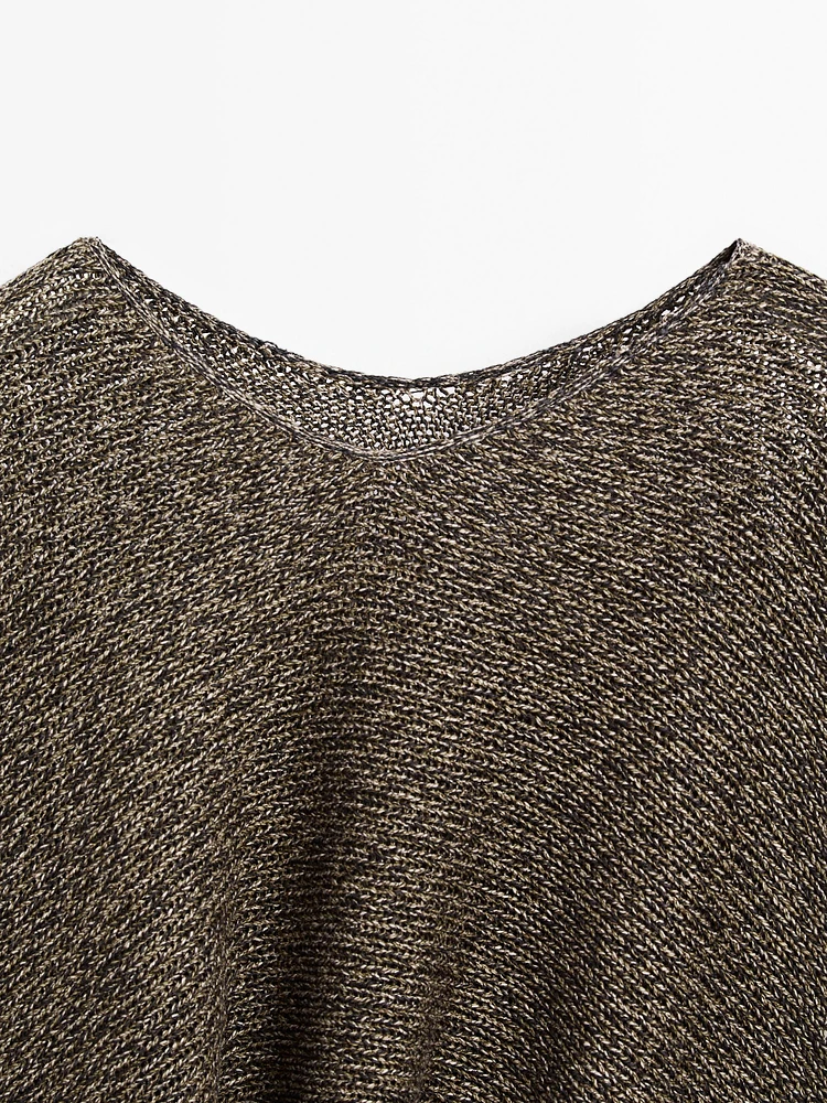 Cape en maille chinée - Studio