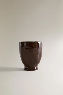 SHINY TERRACOTTA TOOTHBRUSH HOLDER