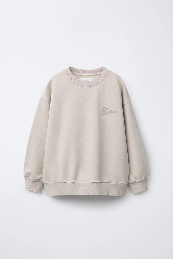 TEXT PRINT SWEATSHIRT