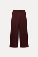 WIDE LEG RIBBED PANTS