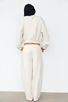 TAPERED PLUSH PANTS