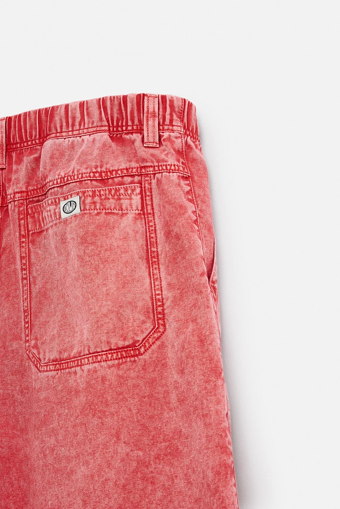 BERMUDA DÉLAVÉ RELAXED FIT