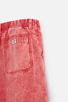 BERMUDA DÉLAVÉ RELAXED FIT