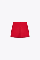 PLAIN KNIT MINI SKIRT