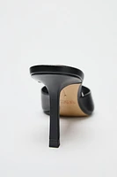 LEATHER HEELED MULES