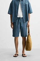 RELAXED FIT DENIM SHORTS